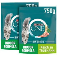 Produktbild von Purina ONE BIFENSIS Indoor Katzenfutter Adult mit Truthahn und Vollkorn 2x750 g - 2 x 750 g