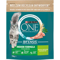 Produktbild von Purina ONE BIFENSIS Indoor Katzenfutter mit Truthahn für erwachsene Wohnungskatzen 750 g - 750 g
