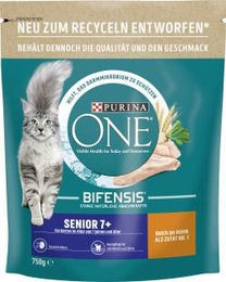 Purina One Bifensis Katzenfutter Senior Huhn 750 g - 750 g – Bild 1 von 8