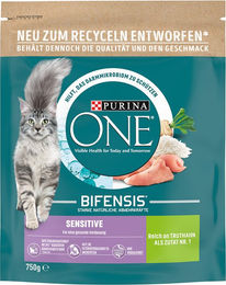 Purina ONE Bifensis Sensitive Katzenfutter Adult Truthahn 750 g - 750 g – Bild 1 von 6