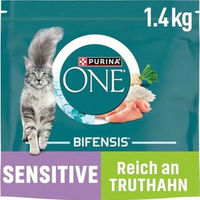 Produktbild von Purina ONE BIFENSIS Sensitive Katzenfutter Adult Truthahn ohne Farb- und Konservierungsstoffe 6 x 1,4 kg