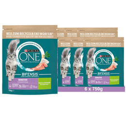 Purina One Bifensis Sensitive Katzenfutter Trockenfutter mit Truthahn 6x750g – Bild 1 von 4