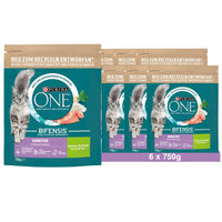 Produktbild von Purina One Bifensis Sensitive Katzenfutter Trockenfutter mit Truthahn 6x750g