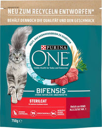 Purina ONE Bifensis Sterilcat Katzenfutter Adult Rind 750 g - 750 g – Bild 1 von 7
