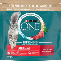 Purina ONE Bifensis Sterilcat Katzenfutter Rind Adult 1,4 kg - 4 x 1,4 kg – Bild 1 von 5