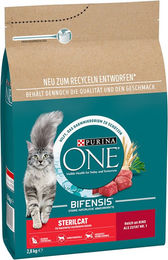 Purina ONE Bifensis Sterilcat Trockenfutter für ausgewachsene kastrierte Katzen mit Rind 2,8 kg - 2,8 kg – Bild 1 von 7