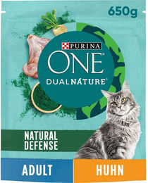 Purina One Dual Nature Adult Katzenfutter Huhn ohne Farb- und Aromastoffe 650g - 650 g – Bild 1 von 2