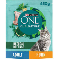 Produktbild von Purina One Dual Nature Adult Katzenfutter Huhn ohne Farb- und Aromastoffe 650g - 650 g
