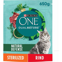 Produktbild von Purina ONE Dual Nature Katzenfutter für kastrierte Katzen Adult Rind 650g - 650 g