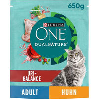 Produktbild von Purina One Dual Nature Katzenfutter Huhn für erwachsene Katzen zur Unterstützung des Harntrakts 650g - 650 g