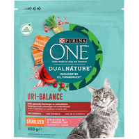 Produktbild von Purina ONE Dual Nature Sterilized Katzenfutter Adult mit Lachs & Preiselbeeren 4 x 650 g - 4 x 650 g