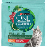 Produktbild von Purina One Dual Nature Sterilized Katzenfutter Rind für erwachsene Katzen 3 x 1,4 kg - 3 x 1,4 kg