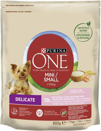 Purina One Hundetrockenfutter Adult Mini Lachs 800 g zur Unterstützung von Verdauung und Immunsystem - 800 g – Bild 1 von 3