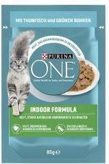 Purina ONE Indoor Formula Katzenfutter Adult mit Thunfisch in Sauce 26 x 85 g - 26 x 85 g – Bild 1 von 7