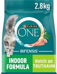 Purina ONE Indoor Katzentrockenfutter mit Truthahn für erwachsene Wohnungskatzen 2,8 kg Beutel - 2,8 kg – Bild 1 von 10