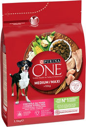 Purina ONE Medium/Maxi Weight Control Sterilised Truthahn Hund Adult 2,5 kg - 2500 g – Bild 1 von 7