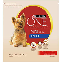 Purina One Mini Adult Hundefutter Rind mit Reis 1,5 kg – Bild 1 von 1