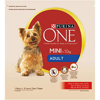 Produktbild von Purina One Mini Adult Hundefutter Rind mit Reis 1,5 kg