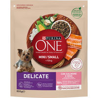 Produktbild von Purina One Mini Delicate Hundefutter Adult Lachs & Reis Sensitive 3 x 800 g - 3 x 800 g