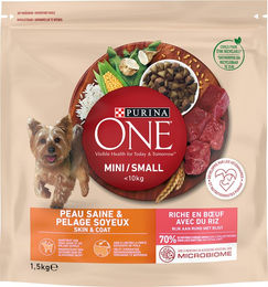 Produktbild von Purina ONE Mini Hundefutter Adult Skin & Coat Rind 2 x 1,5 kg - 2 x 1,5 kg