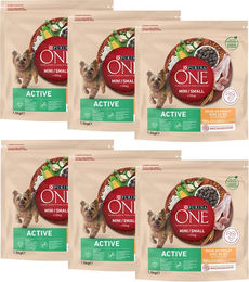 Purina ONE Mini Small Active Hundefutter Adult Huhn und Reis 9 kg (6 x 1,5 kg) - 6 x 1,5 kg – Bild 1 von 4