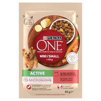 Produktbild von Purina ONE Mini Small Active Hundefutter Adult mit Rind und Stückchen in Sauce 26 x 85g - 26 x 85 g