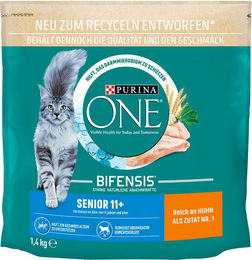 Produktbild von Purina ONE Senior 11+ Katzenfutter Huhn Light 2 x 1,4 kg - 2 x 1,4 kg