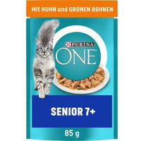 Produktbild von Purina ONE Senior Katzenfutter Huhn Stückchen in Sauce 26x85g - 26 x 85 g