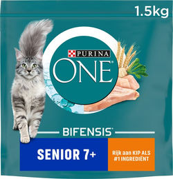 Purina ONE Senior Katzentrockenfutter Huhn und Vollkornmüsli 1500 g – Bild 1 von 4