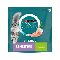 Produktbild von Purina ONE Sensitive Katzenfutter Pute und Reis für alle Katzen 2 x 1,5 kg