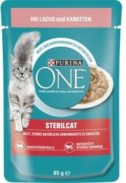 Purina ONE Sterilcat Katzenfutter Adult Lachs in Sauce 26 x 85 g - 26 x 85 g – Bild 1 von 13