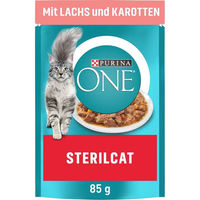 Produktbild von Purina One Sterilcat Katzenfutter Adult Lachs in Sauce 26x85g