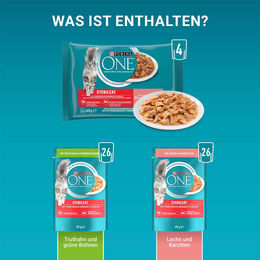 Purina ONE Sterilcat Katzenfutter Adult Stückchen in Sauce Truthahn 26x85g – Bild 1 von 2