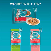 Produktbild von Purina ONE Sterilcat Katzenfutter Adult Stückchen in Sauce Truthahn 26x85g