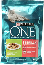 Purina ONE Sterilcat Katzenfutter Adult Truthahn mit grünen Bohnen in Sauce 26 x 85 g - 26 x 85 g – Bild 1 von 9