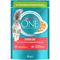 Produktbild von Purina One SterilCat Katzenfutter Light Truthahn mit Stückchen in Sauce 52 x 85 g - 52 x 85 g