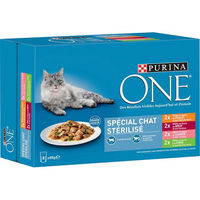 Produktbild von Purina ONE Sterilised Katzenfutter Adult Stückchen in Sauce 16 x 85 g Beutel - 16 x 85 g
