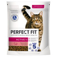 Produktbild von Purina Perfect Fit Active 1+ Katzen Trockenfutter mit Rind für erwachsene Katzen 750 g - 750 g