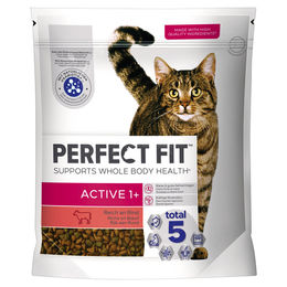 Purina Perfect Fit Active 1+ Katzenfutter mit Rind für Freigänger Adult ohne Konservierungsstoffe 2 x 1,4 kg Beutel - 1400 g – Bild 1 von 7