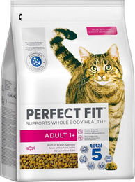 Purina Perfect Fit Katzenfutter Adult 1+ mit Lachs 2 x 2,8 kg Beutel - 2,8 kg – Bild 1 von 4