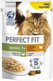 Purina Perfect Fit Katzenfutter Senior Truthahn und Karotten 12 x 85 g Beutel - 12 x 85 g – Bild 1 von 4