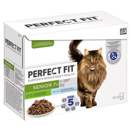 Purina Perfect Fit Nassfutter Senior Stückchen in Sauce mit Truthahn und Fisch 12 x 85 g - 12 x 85 g – Bild 1 von 4