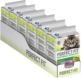 Purina Perfect Fit Natural Vitality Katzen Nassfutter Hochseefisch und Lachs Stückchen in Sauce, getreidefrei, 6x50g - 6 x 50 g – Bild 1 von 3