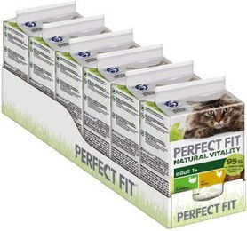 Purina Perfect Fit Natural Vitality Katzen Nassfutter Huhn und Truthahn Stückchen in Sauce getreidefrei 6x50g - 6 x 50 g – Bild 1 von 2