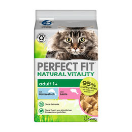 Purina Perfect Fit Natural Vitality Katzennassfutter Adult 1+ mit Hochseefisch und Lachs 6 x 50 g - 36 x 50 g – Bild 1 von 5