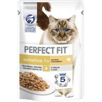 Produktbild von Purina Perfect Fit Sensitive Huhn Katzenfutter Adult 12x85 g - 12 x 85 g
