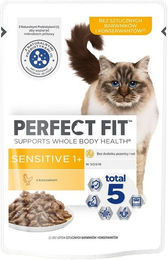 Purina Perfect Fit Sensitive Katzen Nassfutter Huhn Adult 12x85g Stückchen in Sauce - 12 x 85 g – Bild 1 von 5