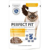 Produktbild von Purina Perfect Fit Sensitive Katzen Nassfutter Huhn Adult 12x85g Stückchen in Sauce - 12 x 85 g