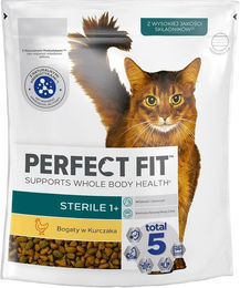Purina Perfect Fit Sterile 1+ Trockenfutter mit Huhn für adulte Katzen zur Gewichtskontrolle 750g - 750 g – Bild 1 von 2