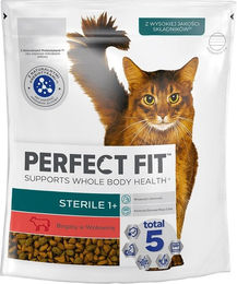 Purina Perfect Fit Trockenfutter für ausgewachsene kastrierte Katzen mit Rind zur Gewichtskontrolle 750g - 750 g – Bild 1 von 2